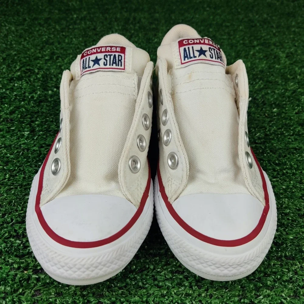 Converse Sneakers Kids 11 White Chuck Taylor All Star Slip-On Low Top A01694F